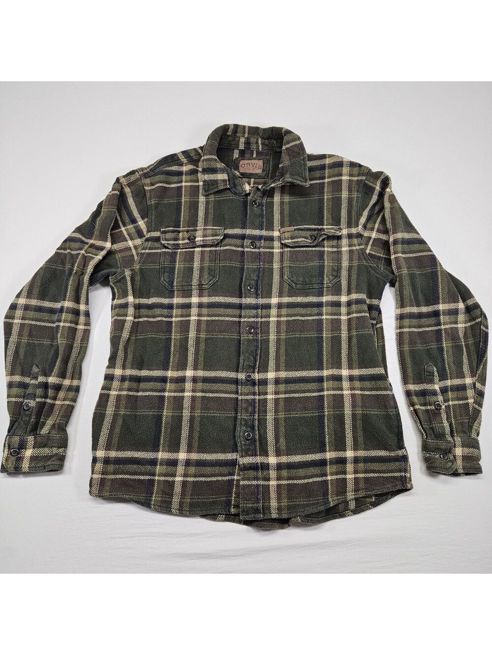 Vintage Orvis flannel jacket size large 10% cotton